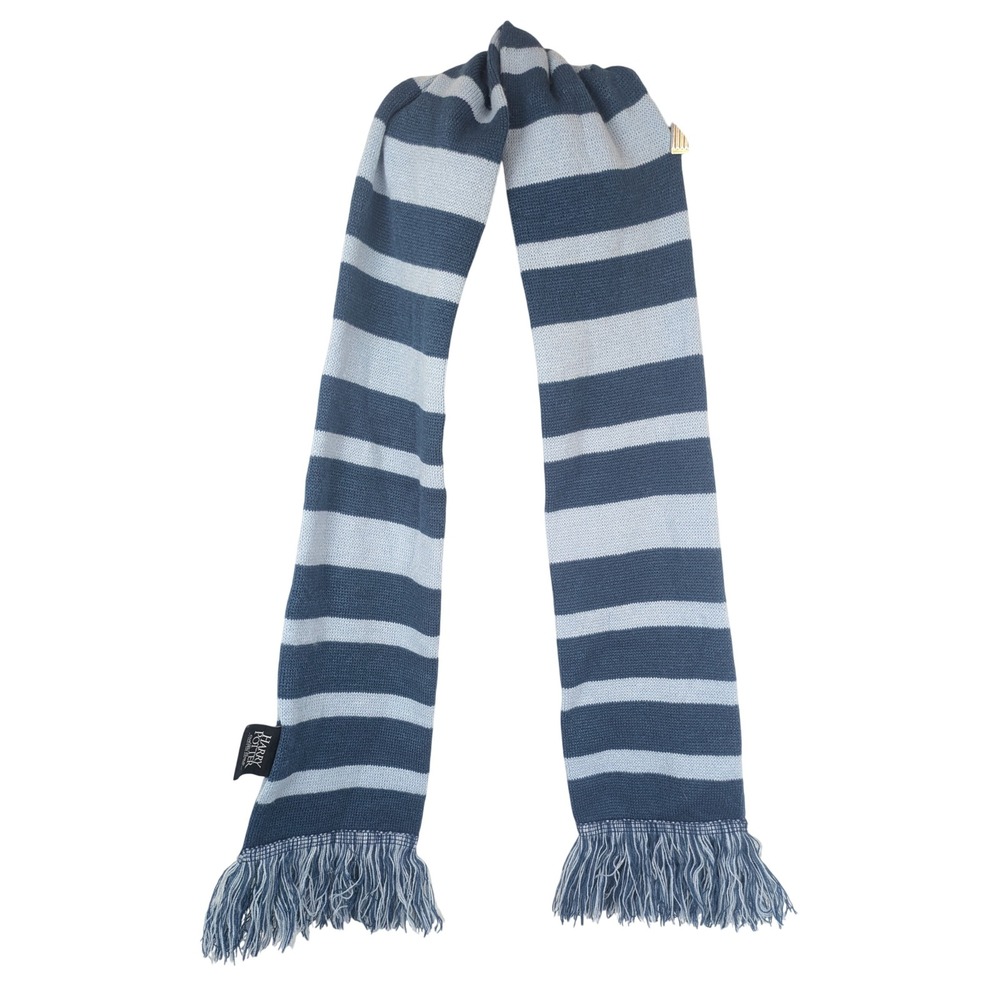 Harry Potter and the Cursed Child Striped Scarf Blue Light Blue Fringe Acrylic